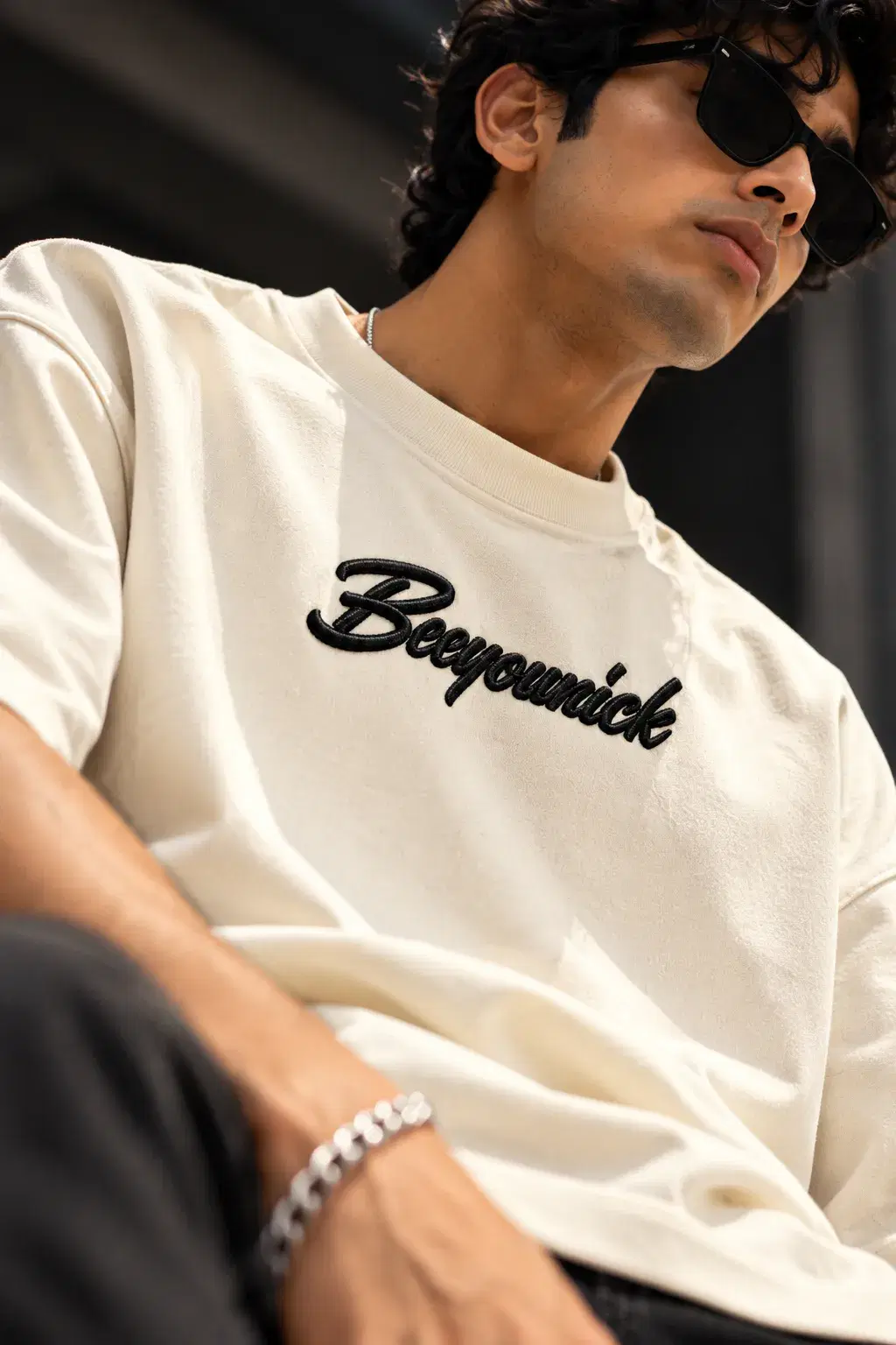 BYN Terry Luxe Embroidered Oversized Tee