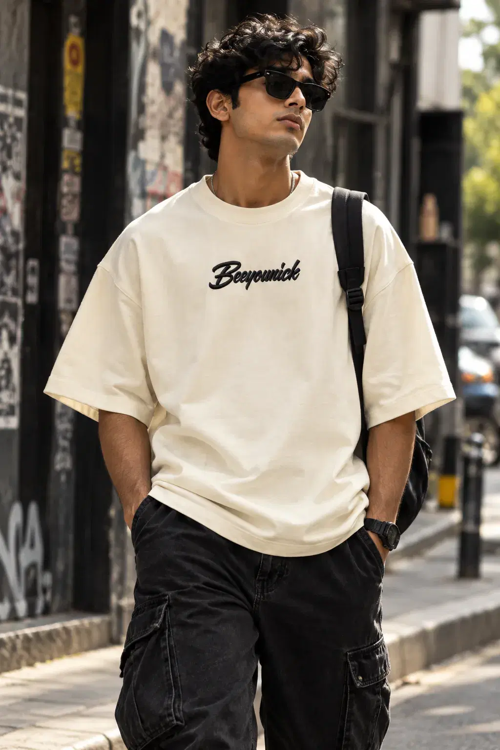BYN Terry Luxe Embroidered Oversized Tee