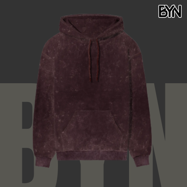 Acid Wash Noir Hoodie